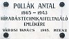 A nvad Pollk Antal (1865-1943) emlktblja a Mszaki Szakkzpiskola faln. Repro: Tmr Ferenc