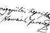 Horvth Ferenc kpvisel alrsa 1849. prilis 26-n Debrecenben kelt leveln. Forrs: Szentesi Levltr