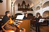 A jtkonysgi hangversenyen: Nagy Jnos (orgona), Andor Csilla (nek), Takcs Gabriella (fuvola). Fot: Vidovics Ferenc, 2004