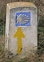 tjelz a Camino-n - fss kagyl a srga nyllal. Fot: http://hu.wikipedia.org