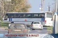 A busz megllt a krforgalomban. Video: rtlklub.hu