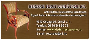 Bieder-Restaurátor Bt. - újsághirdetés