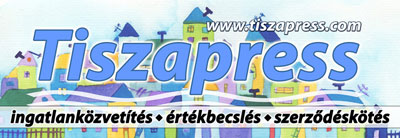 Tiszapress ingatlaniroda - Szentes, utcai reklámtábla