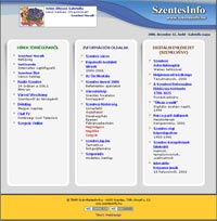 SzentesInfo nyitó oldal - Szentes (2006) 
