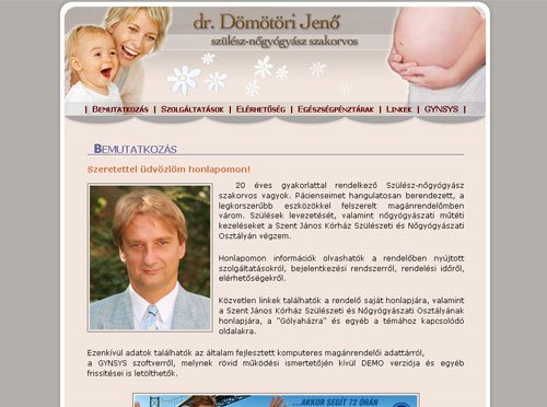 Dr. Dömötöri Jenő szülész-nőgyógyász