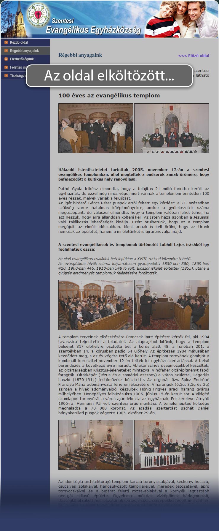 Szentesi Evangélikus Egyházközség honlapja