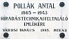 A névadó Pollák Antal (1865-1943) emléktáblája a Műszaki Szakközépiskola falán. Repro: Tímár Ferenc