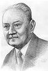 Dr. Barta János (1901-1988) irodalomtörténész, tanszékvezető egyetemi tanár, az MTA tagja. Vígh László rajza - 1990