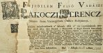 II. Rákóczi Ferenc 1703-ban kelt védlevele. Repro: Vidovics Ferenc