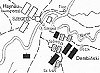 A szőregi csata 1849.08.05 - térkép-részlet. Forrás: www.bibl.u-szeged.hu
