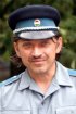 Badár Sándor mint rendőr - Szőke András Zsiguli című filmjének forgatásán. Fotó: www.magyar.film.hu
