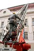 A polgármesteri hivatal tetőszerkezetét is javították a tűzoltók Fotó: Vidovics Ferenc