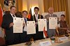 Az izraeli, a magyar, a német és az angol polgármester egyaránt békepárti. Szirbik Imre és Klaus Schumacher (középen) írta alá a testvérvárosi megállapodást. Fotó: Vidovics Ferenc