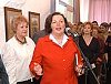 Dr. Vörös Gabriella a "Megszentelt határ" tárlat megnyitóján. Fotó: Vidovics Ferenc - 2005