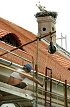 Augusztus végére befejeződik a szentesi műemléki gólyás ház felújítása. Fotó: Karnok Csaba