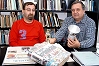 Bodrits István szerkesztő és és Makra Zoltán kiadvány menedzsere - itt még egymás mellett. Fotó: Vidovics Ferenc - 2006