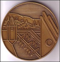 Commemorative  medal given to yachts to celebrate opening of the marina in Horta, Azores in June 1986 (CLICK here!) - A Hortai jachtkikt megnyitsa alkalmbl a hajsoknak adott emlkrem. Azori szk., 1986. jnius (KATT ide!)
