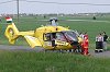 A mentőhelikopter Debrecenből érkezett. Fotó: Donka Ferenc - Csongrád TV