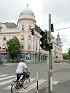 A Kossuth utcai rendőrlámpa helyett is körforgalmi csomópont épül majd. Azt nem lehet elmozdítani. Fotó: Karnok Csaba