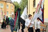 Tegnapelőtt még ünneplőruhában, zászlókkal vonultak fel Szentesen a diákok. Fotó: Vidovics Ferenc