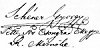 Schéner György (1791-1849) vármegyei mérnök aláírása. Forrás: www.szenti.com