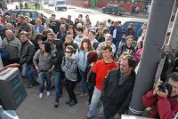 Ezt l�tt�k a m�s�rvezet�l a plexi-st�di�b�l. Fot�: Vidovics Ferenc