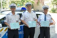 Szabics Norbert,  Csarn� J�zsef Csaba �s Szab� Sz�cs Imre a gy�ztes szentesi rend�r�k. Fot�: Vidovics Ferenc