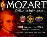 A Rotary Mozart j�t�konys�gi koncertj�nek plak�tja. Forr�s: www.szentesinfo.hu/rotary