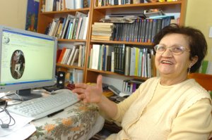 Dr. Pataki Márta, a 10 milliomodik Wikipédia szócikk szerzője. Fotó: Schmidt Andrea - 2008