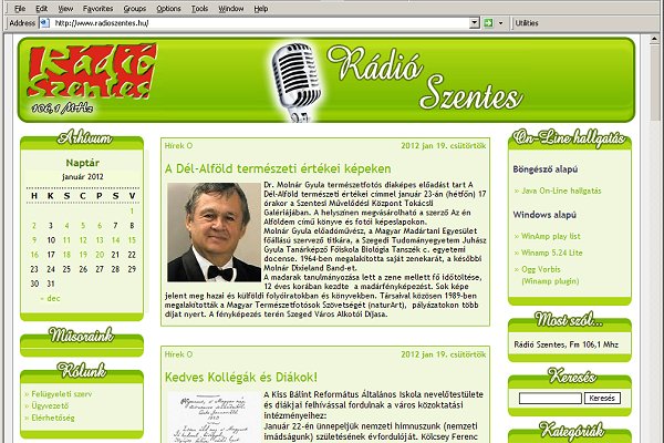 A R�di� Szentes megsz�nt - a weboldala tov�bb �l