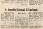 A Szentesi Élet tudósítása a V. Nemzetközi Régészeti Diákkonferenciáról. Forrás: e-Könyvtár Szentes